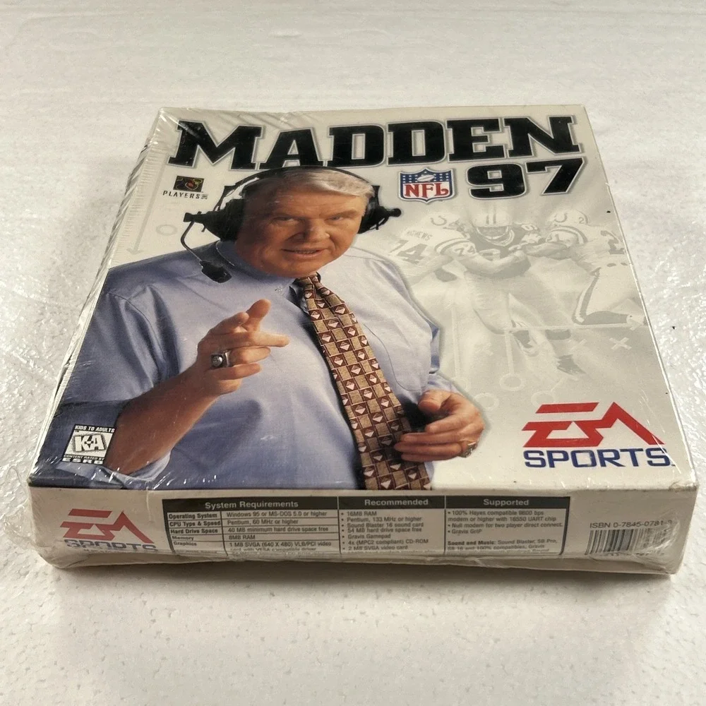 Vintage Madden NFL 97 Big Box PC Brand New Factory Sealed NOS NIB 90's Y2K
